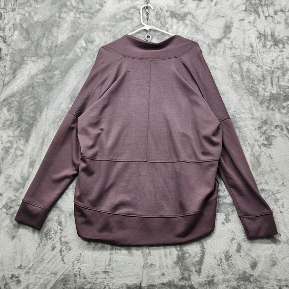 NEW Maurices Cardigan Womens XL Gray Brown Stretch Open Front Cocoon Sweater - Picture 3 of 14